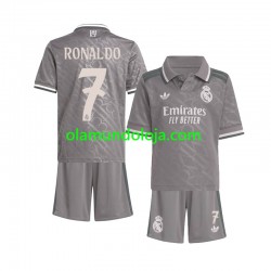 Camisola Real Madrid Cristiano Ronaldo 7 Criança Equipamento Terceiro 2024-2025 Manga Curta